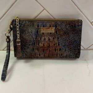 NWOT Brahmin Multicolor Crocodile Embossed Wristlet